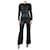Autre Marque Black ruched jumpsuit - size UK 8 Polyamide  ref.1048010