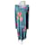 Vestido floral Leonardo Azul Multicor Laranja Poliéster  ref.1048020