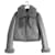 Balenciaga PF17 Grey Patent Leather Shearling Biker Jacket  ref.1048335