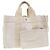 Hermès HERMES Cannes PM Einkaufstasche Baumwolle Weiß Creme Auth 51874 Roh