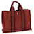 Hermès HERMES Fourre Tout PM Hand Bag Canvas Red Purple Auth 51314 Cloth  ref.1048453