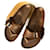 Birkenstock Metalic Brown Flip Flops Metallic Chestnut Acrylic  ref.1048654