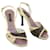 LOUIS VUITTON Monogram Talons Hauts Cuir Verni 34 Blanc Violet LV Auth ac2098 Toile Monogramme  ref.1048677