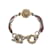 Gucci Bracelet chaîne à bascule tête de lion en métal doré émail rouge vert  ref.1048743