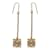 Loewe Anagram Drop Earrings  J821239x07 Golden Silver Metal  ref.1048773