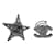 Chanel Acessórios de cabelo com strass CC e Star Prata Metal  ref.1048778