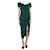 Self portrait Green off-shoulders ruched dress - size UK 12 Viscose  ref.1048872