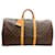 Louis Vuitton Keepall 55 Braun Leinwand  ref.1049027