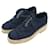 Chaussures à lacets Chanel Oxfords bleu marine Toile Bleu foncé  ref.1049102