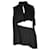 Sacai Asymmetric Pleated Sleeveless Top in Black Polyester  ref.1049218