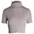 Staud Short-Sleeved Turtleneck Knitted Cropped Top in Beige Merino Wool  ref.1049225