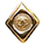 Chanel Brosche mit CC-Diamantrahmen Golden Metall  ref.1049244