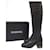 Chanel Black Leather Thigh High Over The Knee Boots  ref.1049415