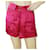 Dolce & Gabbana D&G Fuchsia Pink Shorts Bermuda Calça Tamanho da calça 40 Fuschia Seda  ref.1049560