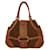 Alexander McQueen Brown Leather Woven Coated Canvas and Leather Novak Satchel  ref.1049587