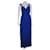 Vera Wang Vestido de noite azul celeste com drapeado grego Poliéster  ref.1049618