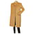 Beigefarbener Wollmantel mit gefütterten Knöpfen von Valentino und Stehkragen im Militaire-Stil mit goldenen Knöpfen Wolle  ref.1049691