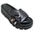 Jimmy Choo Black Leather Maiti Flat Sandals  ref.1050000