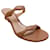 Gianvito Rossi Praline Scalloped lined Strap Sandals Beige Leather  ref.1050001