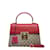 Gucci GG Supreme Vorhängeschloss-Tasche mit Tragegriff oben 453188 Braun Leinwand  ref.1050131