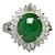 & Other Stories Platinum Diamond & Jade Ring Silvery Metal  ref.1050132