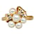 Tasaki 18Anillo con cinta de perlas y diamantes en oro k Dorado Metal  ref.1050140