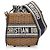 Borsa a secchiello in vimini obliquo marrone Dior