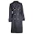 Céline Trench Coat com cinto forrado Celine em lã preta Preto  ref.1050436