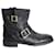 Jimmy Choo Youth Biker Boots in Black Crushed Leather  ref.1050445