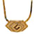 Givenchy Logo Pendant Necklace Golden Metal  ref.1050486