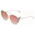 FENDI Lunettes de soleil surdimensionnées Métal Bijouterie dorée  ref.1050792