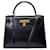 Hermès Hermes Kelly Tasche 28 aus schwarzem Leder - 101356  ref.1050964