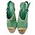 Bottega Veneta Sandali slingback in pelle scamosciata e pelle di serpente tricolore Multicolore Verde - vista 2