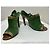 Bottega Veneta Sandali slingback in pelle scamosciata e pelle di serpente tricolore Multicolore Verde - vista 4