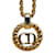 Dior Halskette mit CD-Logo-Anhänger Golden Metall  ref.1051319
