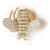 Kenneth Jay Lane Bee brooch Golden Metal  ref.1052172