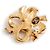 Orecchini a fiocco con strass dorati Kenneth Jay Lane D'oro - vista 3