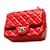 Timeless Chanel Klassischer Mini Rot Lackleder  ref.1052402