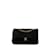 Chanel Bolso CC Chevron de ante con solapa y forro mediano Negro Suecia  ref.1052632