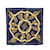 Hermès Carré 90 Seidenschal mit Lift-Profil Blau Leinwand  ref.1052675