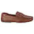 Prada Logo Penny Loafers in Brown Leather  ref.1052993