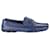Mocassins Prada Logo Penny en Cuir Bleu  ref.1052995