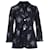 Gucci-Jacquard-Blazer mit Blumenmuster aus marineblauer Baumwolle  ref.1053023