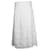 Loveshackfancy Ivoire Jupe mi-longue brodée à finitions en crochet en soie blanche Coton  ref.1053026