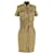 Burberry Belted Button Front Dress in Olive Green Stretch Cotton   ref.1053045