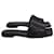 Bottega Veneta Gesteppte flache Sandalen aus schwarzem Leder  ref.1053051