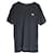 Dolce & Gabbana T-shirt à col en V avec logo patch en coton noir  ref.1053132