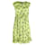 Love Moschino Robe fleurie à volants en soie verte  ref.1053138