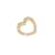 & Other Stories 18k Gold Diamond Heart Pendant Golden Metal  ref.1053162