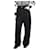 Balenciaga Schwarze Strukturhose mit hohem Bund – Größe M Wolle  ref.1053220